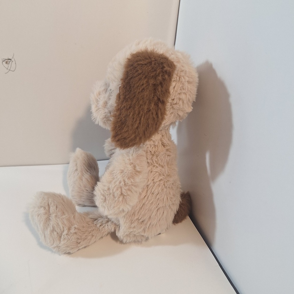 Jellycat Squiggle 8" Plush Tan Puppy Dog With Brown Ears Stuffed Animal - Picture 2 of 7